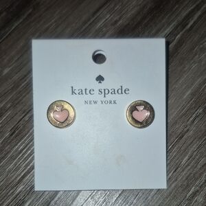 Kate Spade Pink Heart Stud Earrings